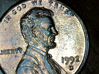1992-Lincoln-Penny-Doubling-On-Date.-Zinc-Rot?-Machine-Doubling-Or-?